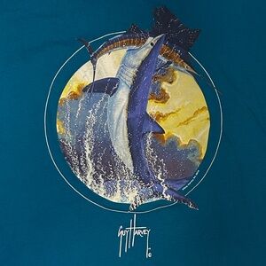 Guy Harvey Teal T-Shirt with design
